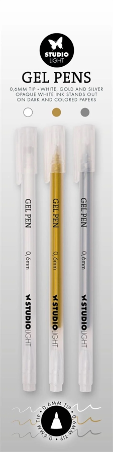 Studio Light Gel Pen - White / Gold / Silver (0.6 mm)