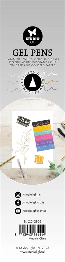 Studio Light Gel Pen - White / Gold / Silver (0.6 mm)