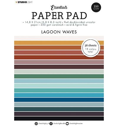 Studio Light Cardstock Pad (A5) - Lagoon Waves
