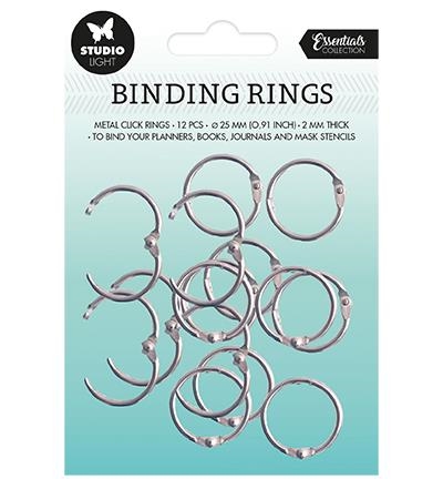 Studio Light Essentials Binding Click Rings (book rings) - Silver