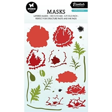 Studio Light Layered Mask / Stencil - Poppy Flowers (A5)