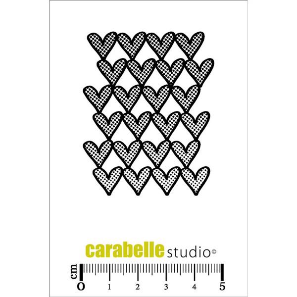 Carabelle Studio Cling Stamp Mini - Textures avex des Coeurs