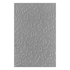 Spellbinders Embossing Folder - 3D Bibi\'s Musical Notes / Musical Notes