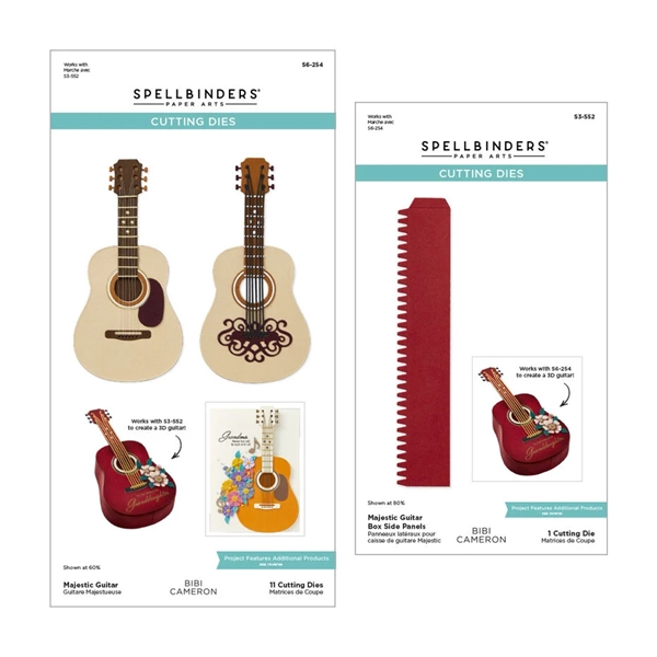 Spellbinders Dies - Bibi\'s Musical Notes / Majestic Guitar Box Creator Bundle