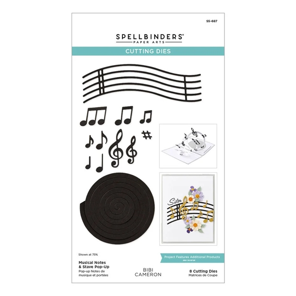 Spellbinders Dies - Bibi\'s Musical Notes / Music Notes and Stave Pop-Up