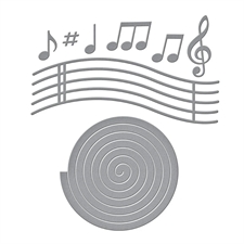 Spellbinders Dies - Bibi\'s Musical Notes / Music Notes and Stave Pop-Up