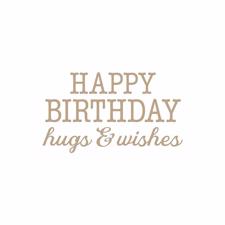 Spellbinders Hot Foil Plate - Birthday Hugs & Wishes
