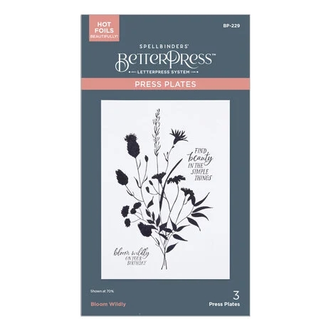 Spellbinders BetterPress Plate - Bloom Wildly