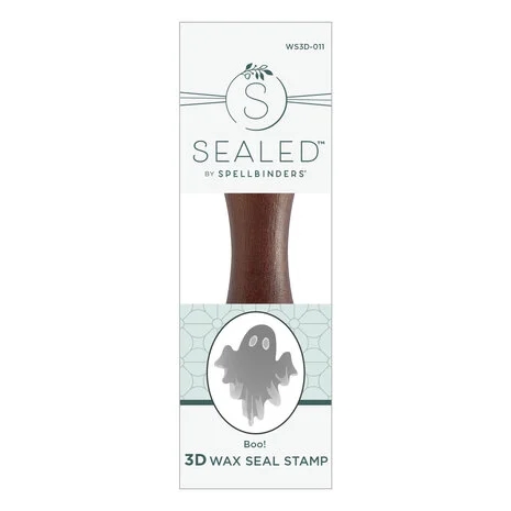 Spellbinders Wax Sealed - Wax Seal Stamp OVAL 3D / Boo!