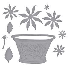 Spellbinders Dies - Susan`s Holiday Flora Collection / Spellbinders Cactus Dahlia and Ornamental Garden Pottery