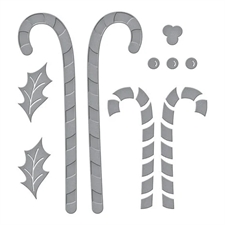 Spellbinders Dies - Candy Canes & Holly