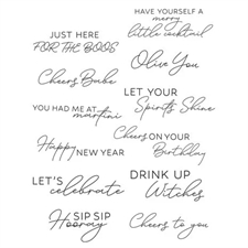 Spellbinders BetterPress Plate & Die Set - Cheers Sentiments