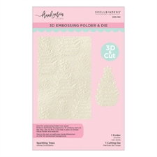 Frank Garcia by Spellbinders Embossing Folder & Die - 3D Sparkling Trees