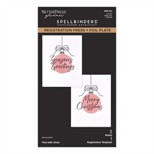 Spellbinders BetterPress Plate & Stencil - Tied with Cheer (bundle)