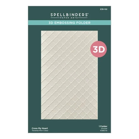 Spellbinders Embossing Folder - 3D Cross My Heart