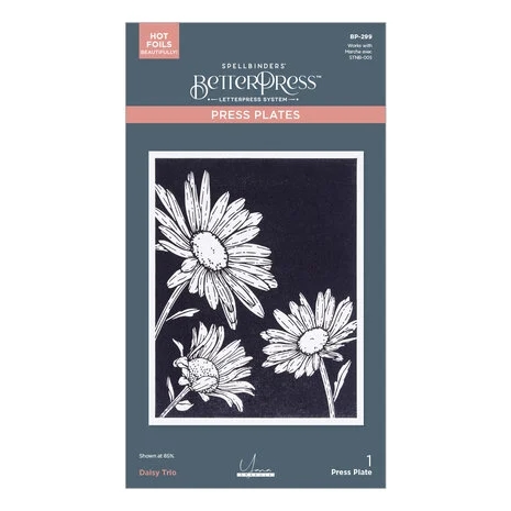 Spellbinders BetterPress Plate - Daisy Trio