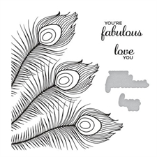 Spellbinders BetterPress Plate - Fabulous Feathers