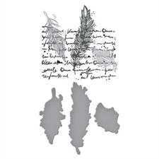 Spellbinders BetterPress Plate & Die Set - Dina Wakley / Feather Dream