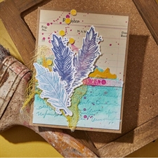 Spellbinders BetterPress Plate & Die Set - Dina Wakley / Feather Dream