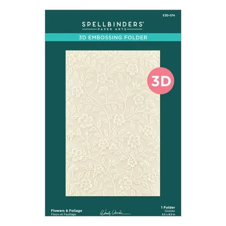 Spellbinders Embossing Folder - 3D Flowers & Foliage