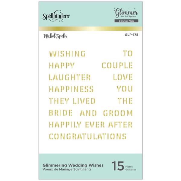 Spellbinders Hot Foil Plate - Glimmering Wedding Wishes
