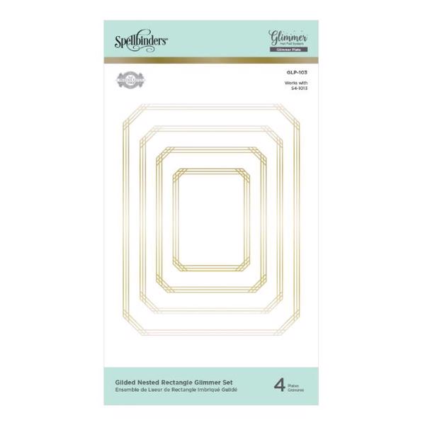 Spellbinders Hot Foil Plate - Glimmer Rectangles Thin Lines