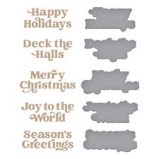 Simom Hurley & Spellbinders Hot Foil Plate - Joyful Christmas Sentiments