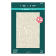 Spellbinders Embossing Folder - 3D Shiny New Day / Confection Companions