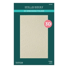 Spellbinders Embossing Folder - Poppy Song / Favorite Song