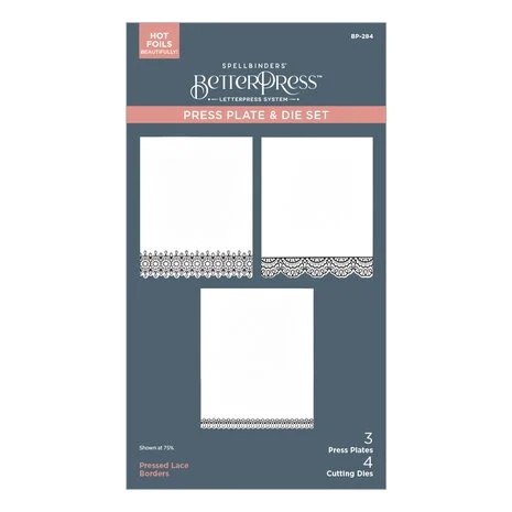 Spellbinders BetterPress Plate & Die Set - Pressed Lace Borders