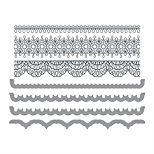 Spellbinders BetterPress Plate & Die Set - Pressed Lace Borders