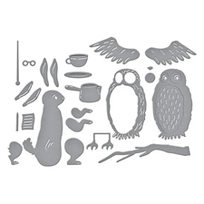 Spellbinders Dies - Say Cheese Classic Pooh Birthday Rabbit & Owl