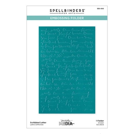 Spellbinders Embossing Folder - Dina Wakley / Scribbled Letter