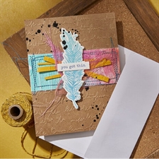 Spellbinders Embossing Folder - Dina Wakley / Scribbled Letter