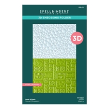 Spellbinders Embossing Folder - 3D Shiny New Day / Suds & Buds