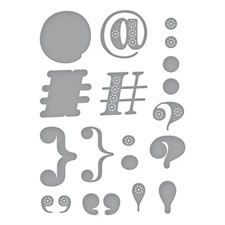 Spellbinders Dies - Stitched Punctuation and Symbols
