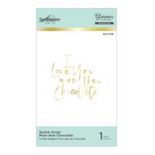 Spellbinders Hot Foil Plate - Stylish Script More than Chocolate
