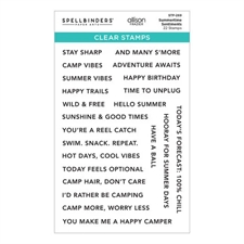 Spellbinders Clear Stamps - Summer Camp / Summertime Sentiments
