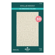 Spellbinders Embossing Folder - 3D Turn the Page / Number Field