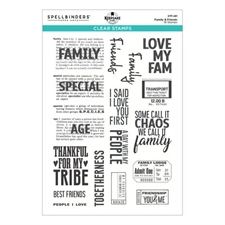 Keepsake Studio Planner (Spellbinders) - Clear Stamp Set / Family & Friends