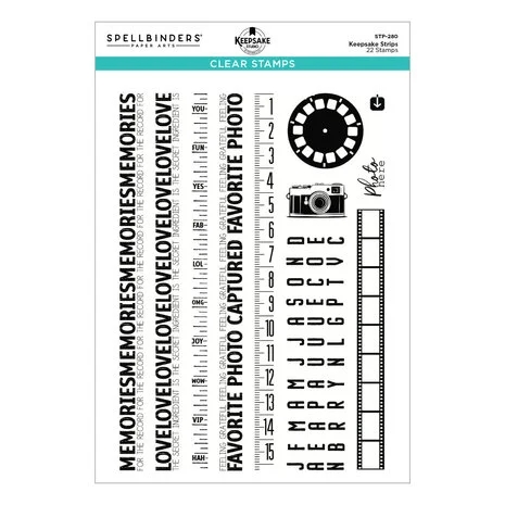 Keepsake Studio Planner (Spellbinders) - Clear Stamp Set / Keepsake Strips 
