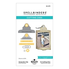 Keepsake Studio Planner (Spellbinders) - Die Set Turn the Page / Keepsake Clip
