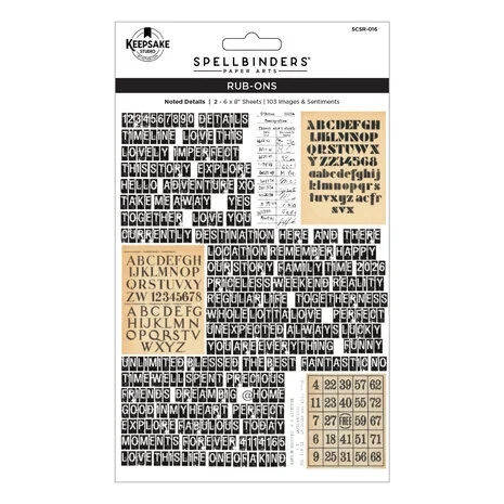 Keepsake Studio Planner (Spellbinders) - Rub-Ons / Noted Details