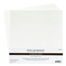 Spellbinders Chipboard Sheets 12x12" - White