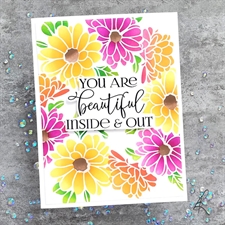 Sunbird Spark Stencils 360°™ - Stencil 8" / Gerbera Daisies