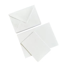 Hobbygros Kort & Kuverter - A6 Pure White (knækket hvid) / 50 sæt
