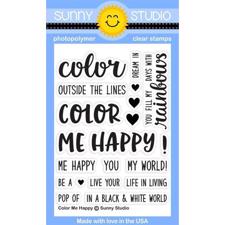 Sunny Studio Stamps - Clear Stamp / Color me Happy