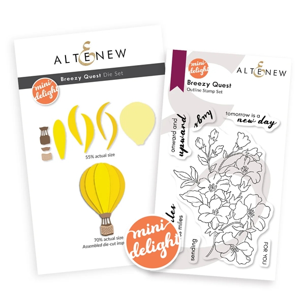 Altenew Stamp & Die Set - Mini Delight / Breezy Quest (bundle/combo)