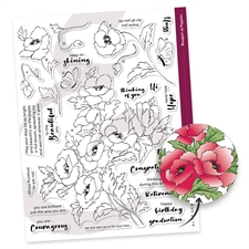 Altenew Clear Stamp Set - Bouquet of Poppies 