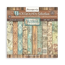 Stamperia Paper Pack 8x8" - Backgrounds / Alterego (lille)